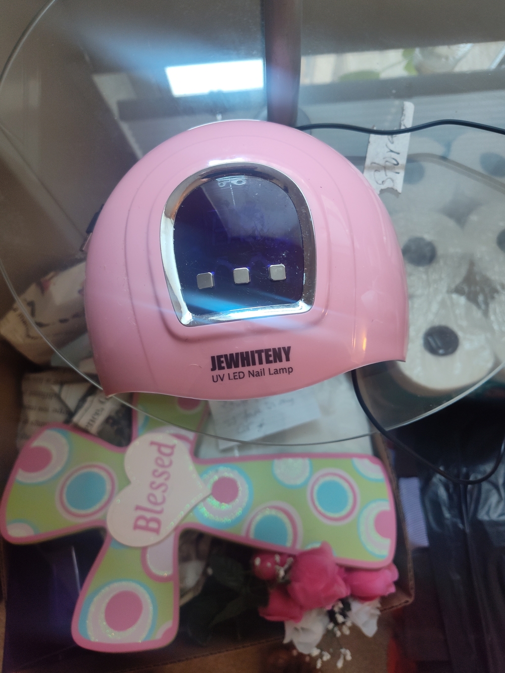 JEWHITENY Pink UV LED Nail Lamp